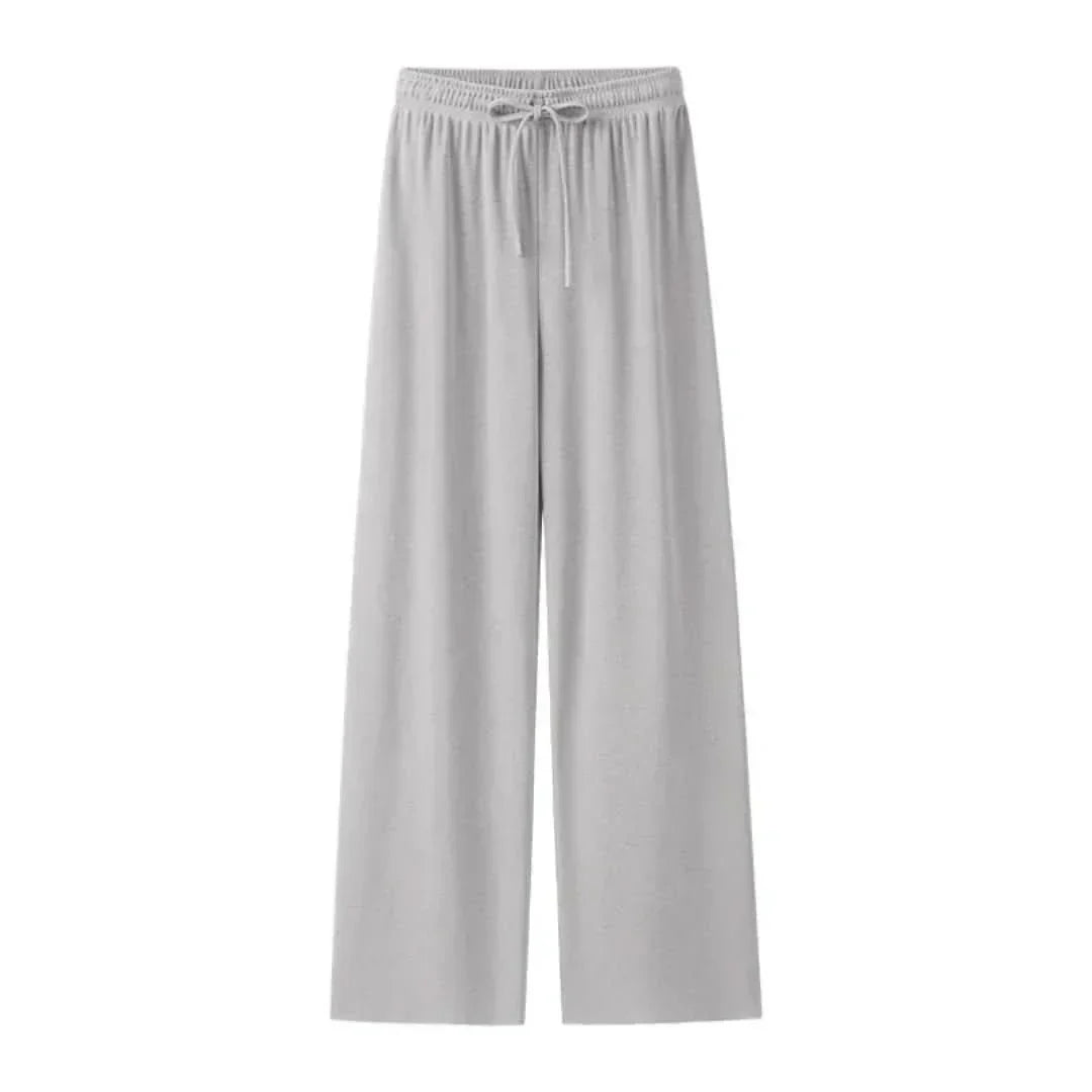 Light summer linen trousers for women – Mira-Gray-L-The Livary