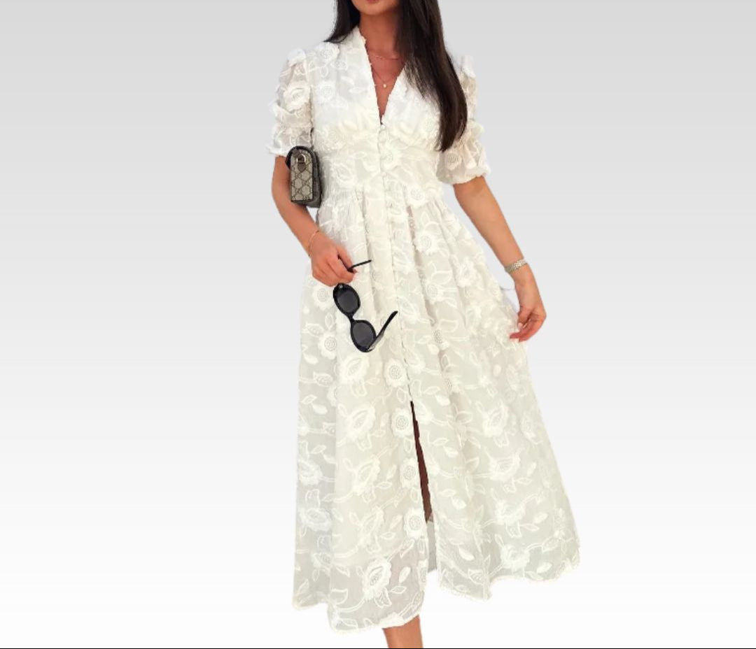 Light White Summer Dress – Eleni-S-State of Style