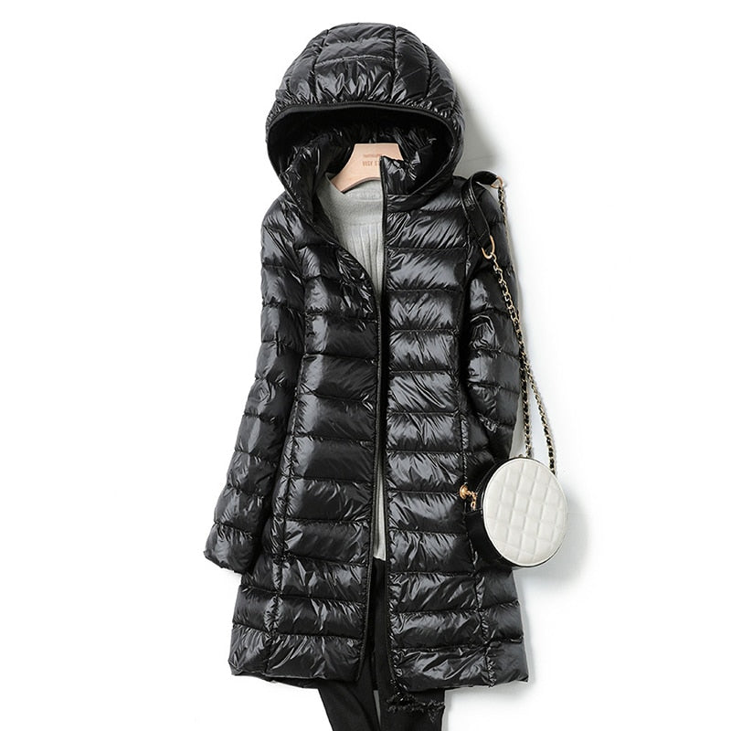 Lightweight Casual Women's Winter Jacket - Nova-Black-M-Nora Luxe
