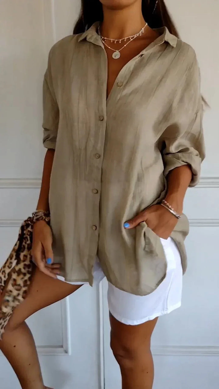 Lightweight Ladies Blouse - Elodie-Blue-S-The Livary