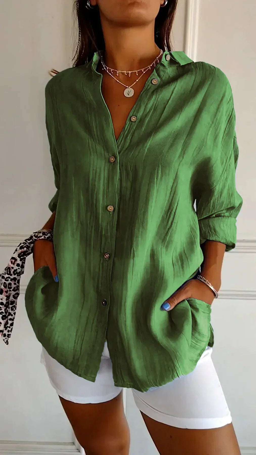 Lightweight Ladies Blouse - Elodie-Blue-S-The Livary