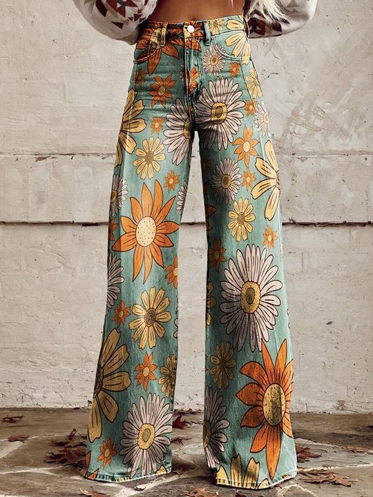 Lightweight Long Ladies Trousers - Lina-Blossom-S-Nora Luxe