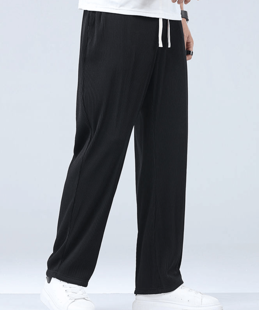 Lightweight Men's Casual Trousers – Fabio-Black-S-Nora Luxe