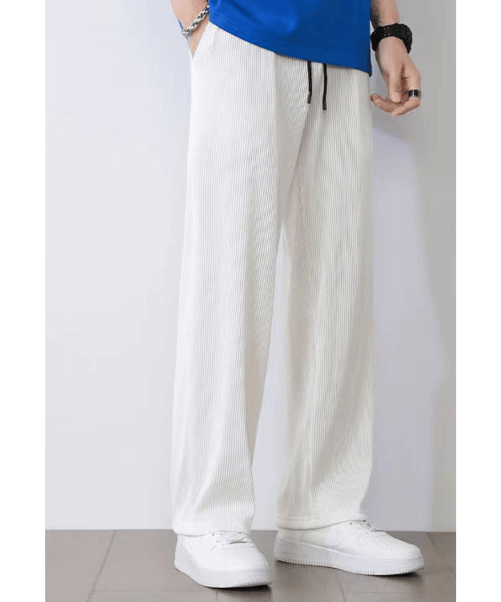 Lightweight Men's Casual Trousers – Fabio-White-S-Nora Luxe