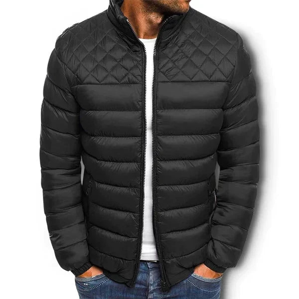 Lightweight Men's Summer Jacket with Sporty Cut – Boaz-Black-S-State of Style