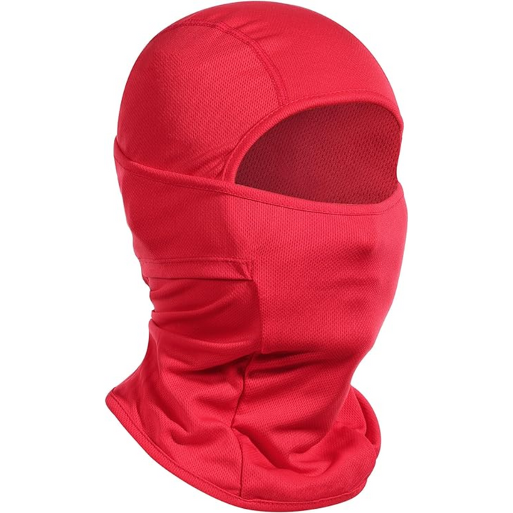 Lightweight Ski Mask with UV Protection - AlpineShield-Red-Nora Luxe