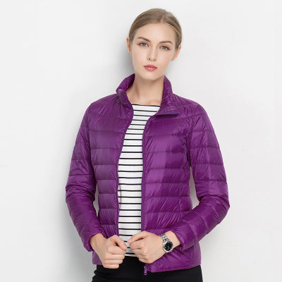 Lightweight Waterproof Down Jacket - Urban Shield-Violet-S-Nora Luxe