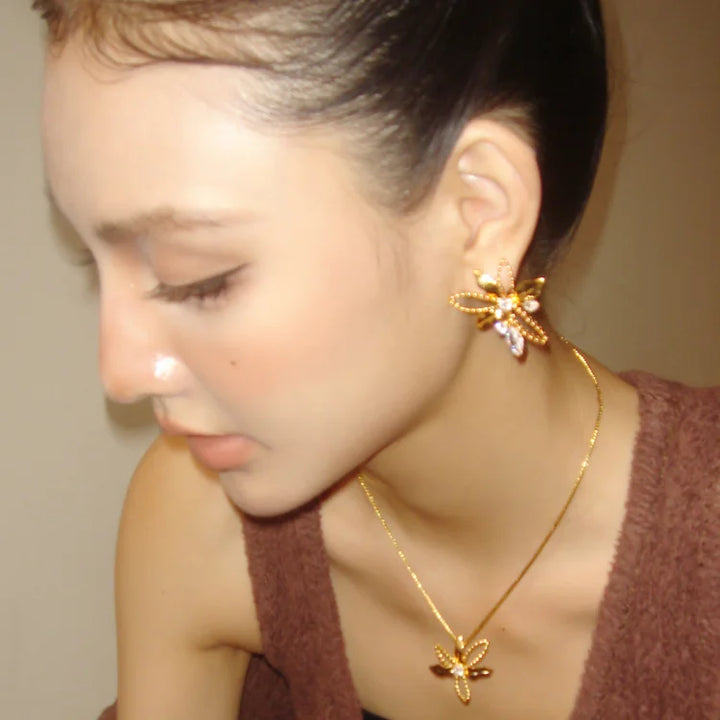 Lilypad Earrings - Floriana-Nora Luxe
