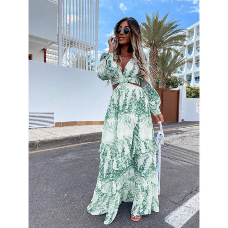 Long Dress with Timeless Appeal - Elara-Green-XS-Nora Luxe