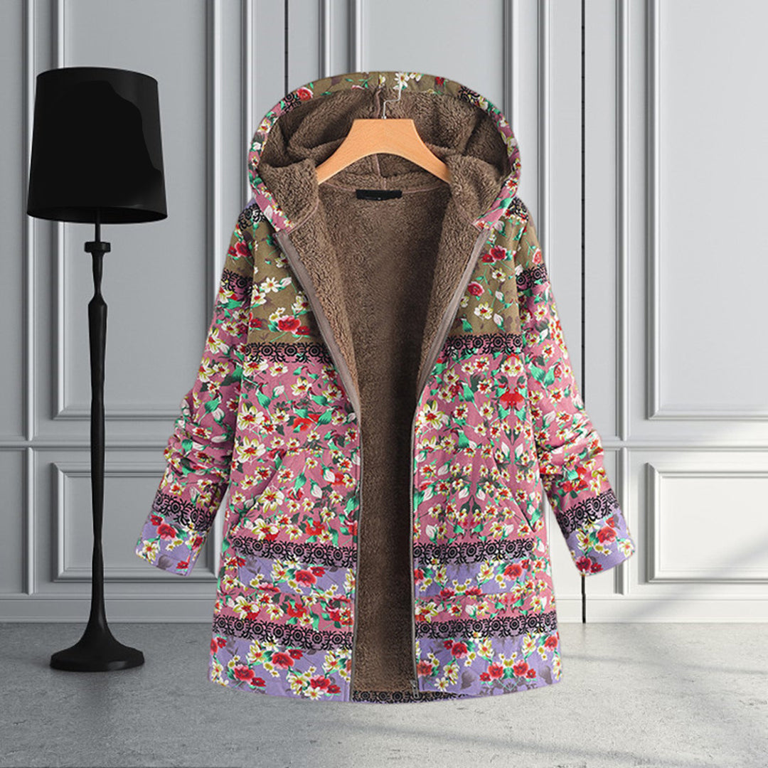 Long Ladies Teddy Coat with Hood - Seraphina-Blue-S-Nora Luxe