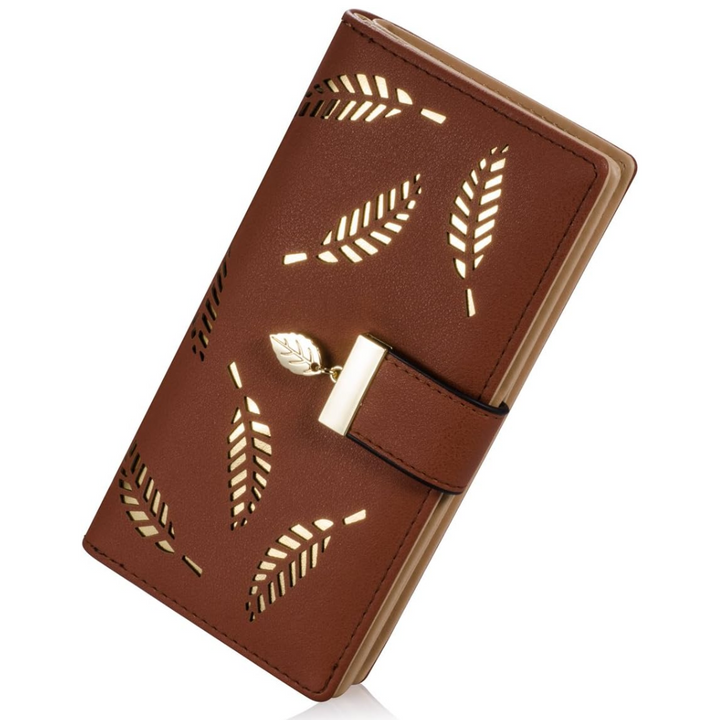 Long Leaf Leather Wallet - Leanne-Brown-Nora Luxe