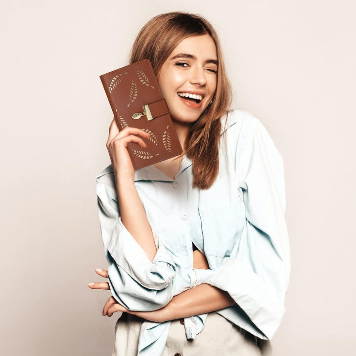 Long Leaf Leather Wallet - Leanne-Pink-Nora Luxe