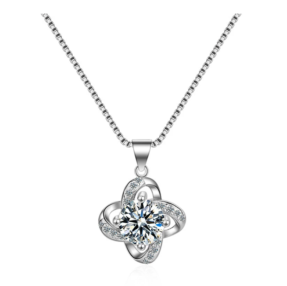 Love Knot Necklace and Earrings Set-Nora Luxe
