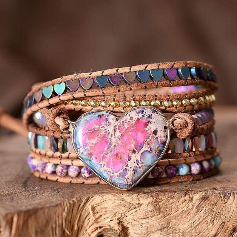Love Protection Jasper Wrap Bracelet - Amora-Nora Luxe