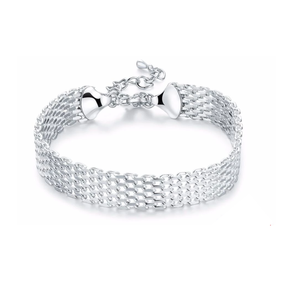 Lucky Silver Braided Bracelet | Fortune Positivity Charm-Nora Luxe