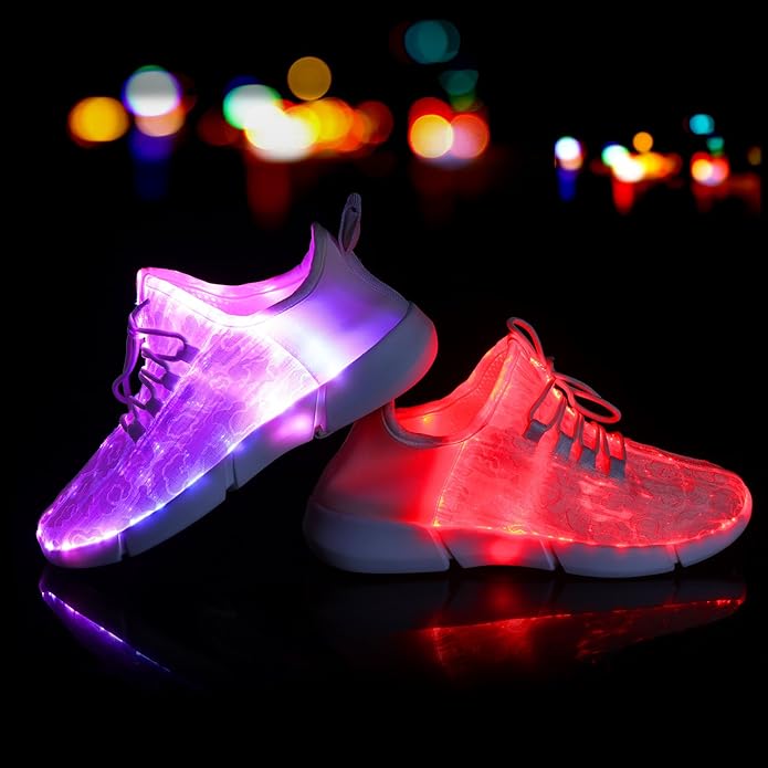 Luminous Light-Up Shoes - GlowKicks-5.5-Nora Luxe