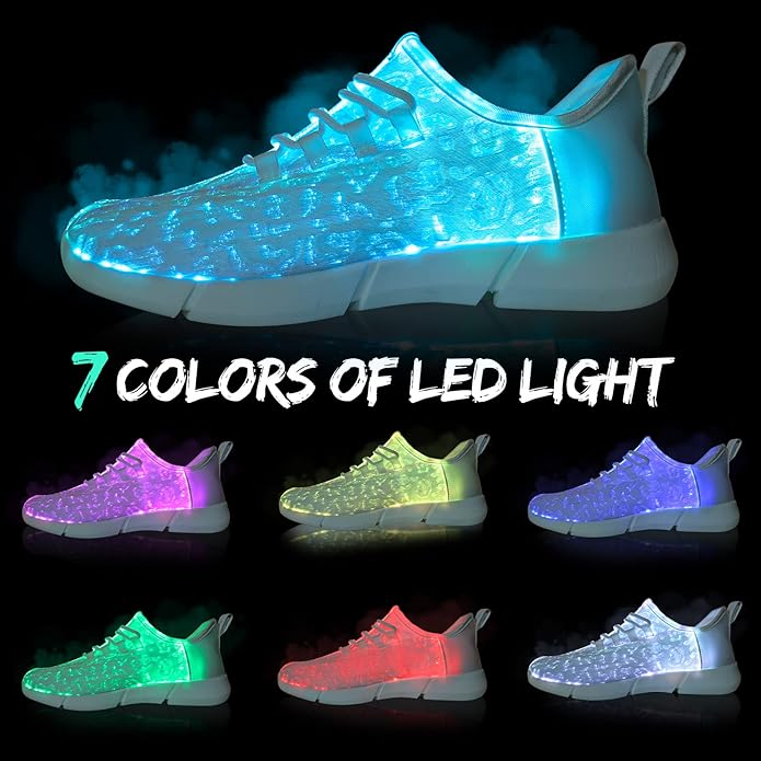 Luminous Light-Up Shoes - GlowKicks-5.5-Nora Luxe