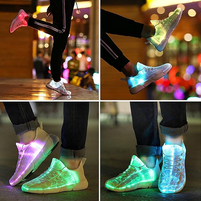 Luminous Light-Up Shoes - GlowKicks-5.5-Nora Luxe