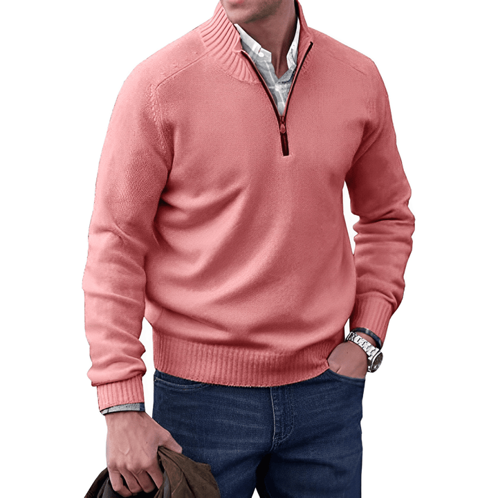 Luxurious and Comfortable Men's Sweater - Logan-Pink-M-Nora Luxe