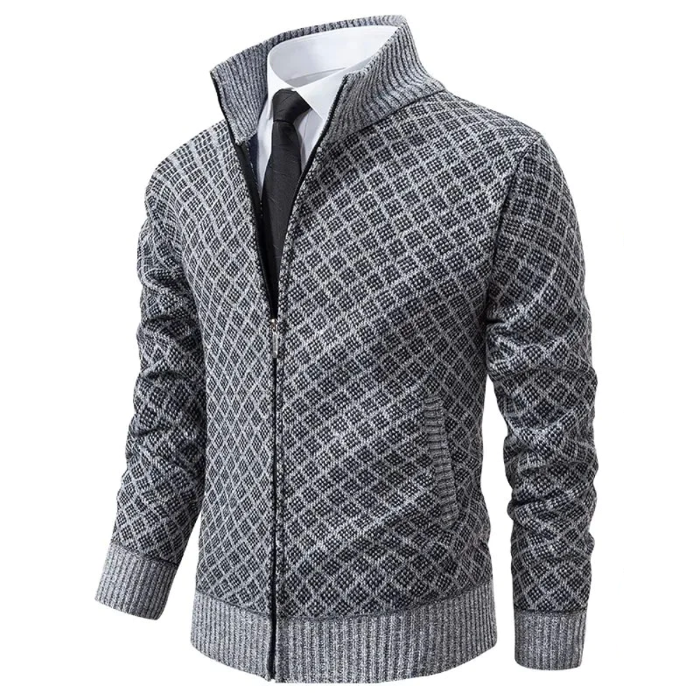 Luxurious Knitted Men's Sweater - Oliver-Gray-XS-Nora Luxe