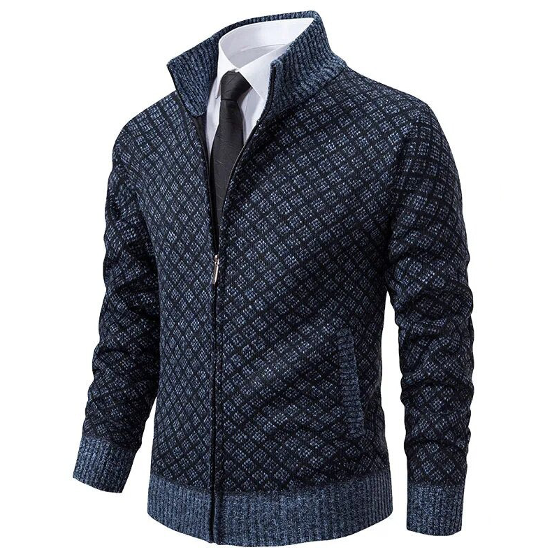 Luxurious Knitted Sweater - Oliver-Blue-XS-Nora Luxe
