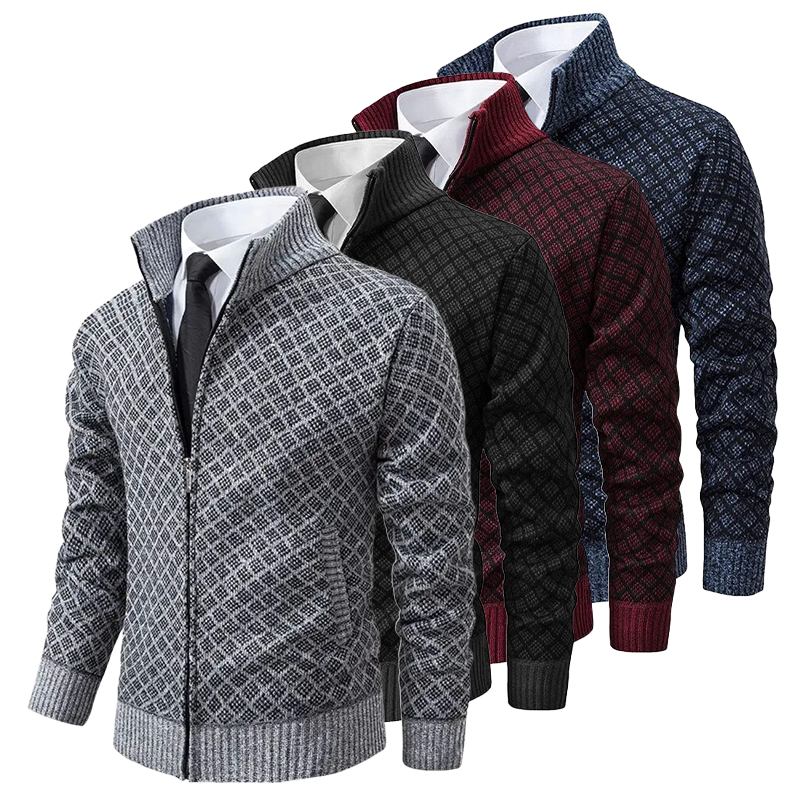 Luxurious Knitted Sweater - Oliver-Gray-XS-Nora Luxe