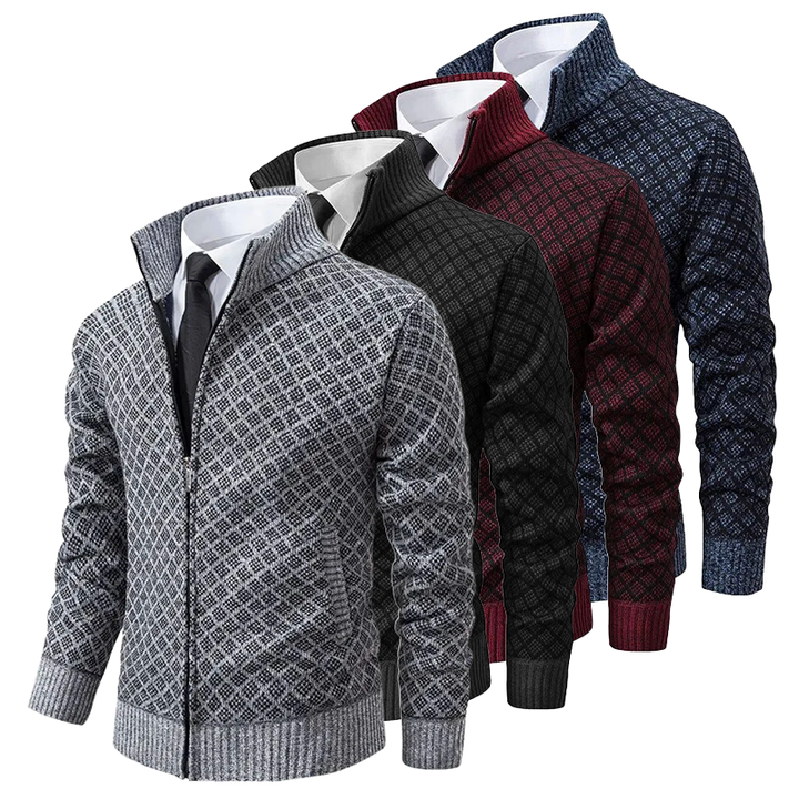 Luxurious Knitted Sweater - Oliver-Gray-XS-Nora Luxe