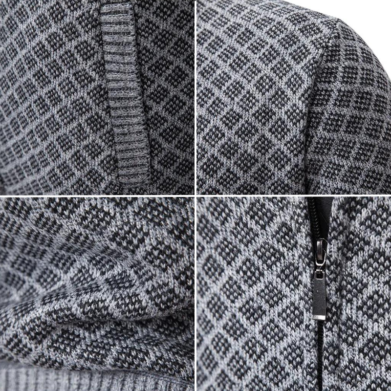 Luxurious Knitted Sweater - Oliver-Gray-XS-Nora Luxe