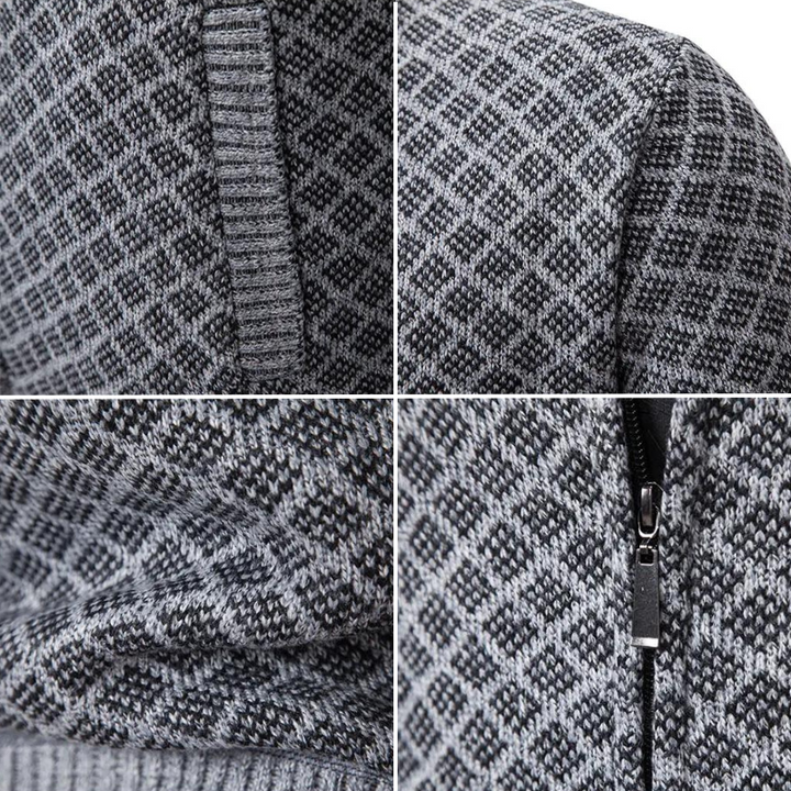 Luxurious Knitted Sweater - Oliver-Gray-XS-Nora Luxe