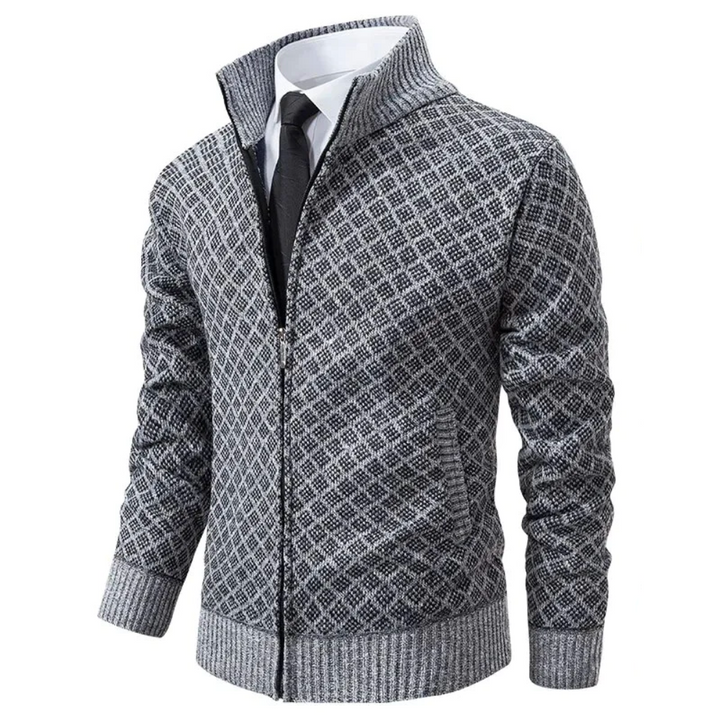 Luxurious Knitted Sweater - Oliver-Gray-XS-Nora Luxe