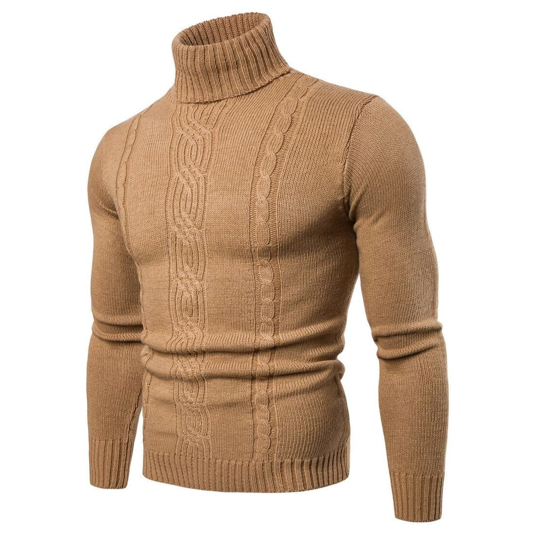 Luxurious men's sweater - AlpineEdge-Brown-S-Nora Luxe