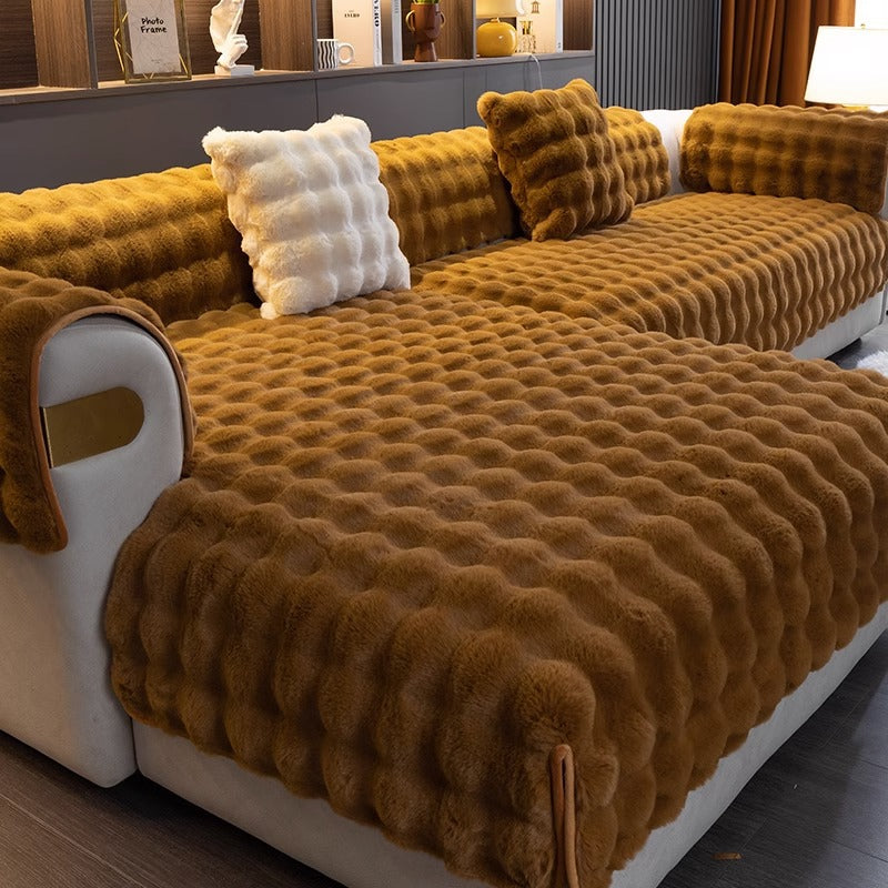 Luxury Anti-Slip Sofa Cover - SofaGuard Luxe-Brown-11.81*19.69 inches Pillowcase (without filling)-Nora Luxe