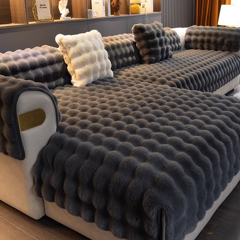 Luxury Anti-Slip Sofa Cover - SofaGuard Luxe-Dark Gray-11.81*19.69 inches Pillowcase (without filling)-Nora Luxe