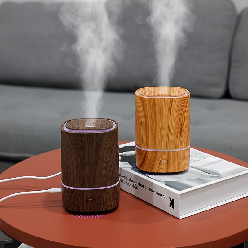 Luxury Aromatherapy Diffuser & Humidifier - ZenAir-Orange Wood Grain-Nora Luxe