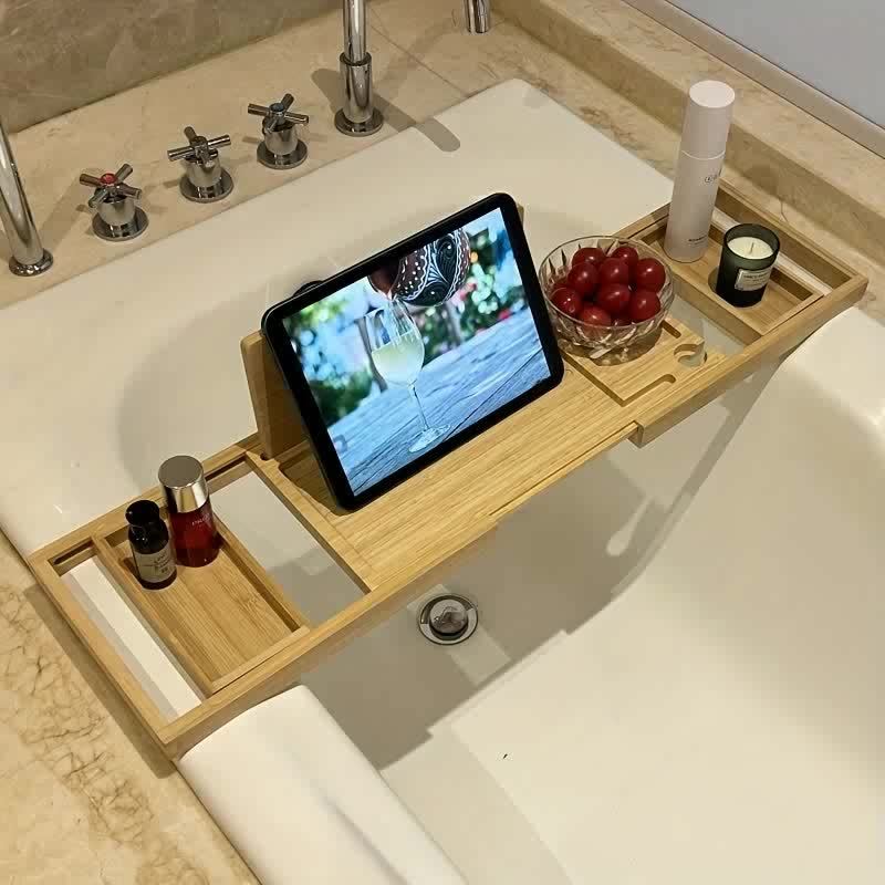 Luxury Bamboo Bathtub Tray - ZenBath-Nora Luxe