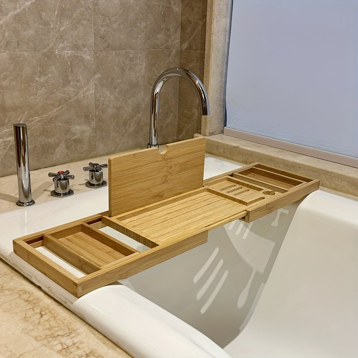 Luxury Bamboo Bathtub Tray - ZenBath-Nora Luxe