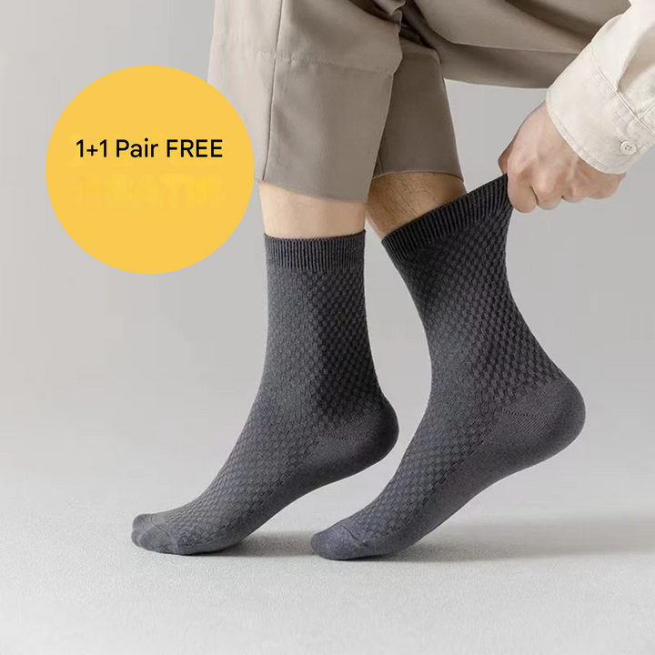 Luxury Bamboo Socks - BambooSoft-Black-1 + 1 Free-5.5-8.0-Nora Luxe