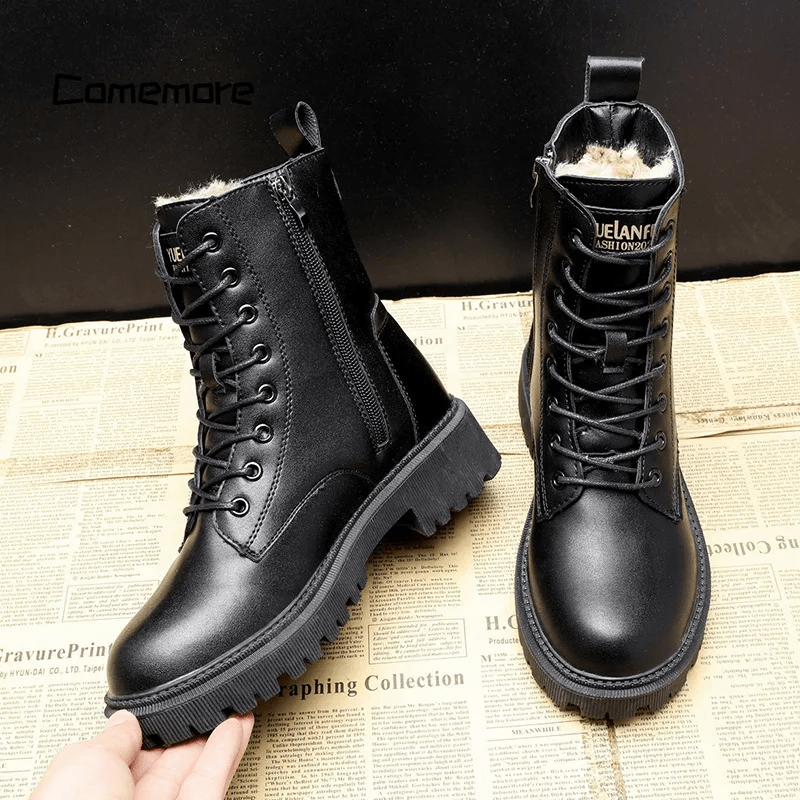 Luxury Black Leather Women's Winter Boots - Bella-3-Nora Luxe
