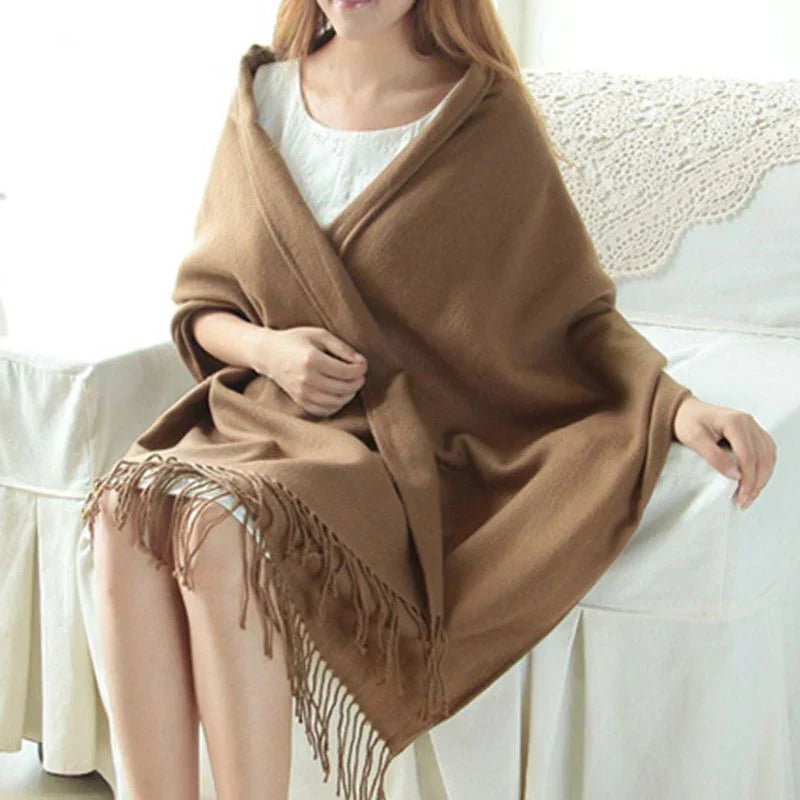 Luxury Cashmere Ladies Scarf - Marlowe-Brown-Nora Luxe