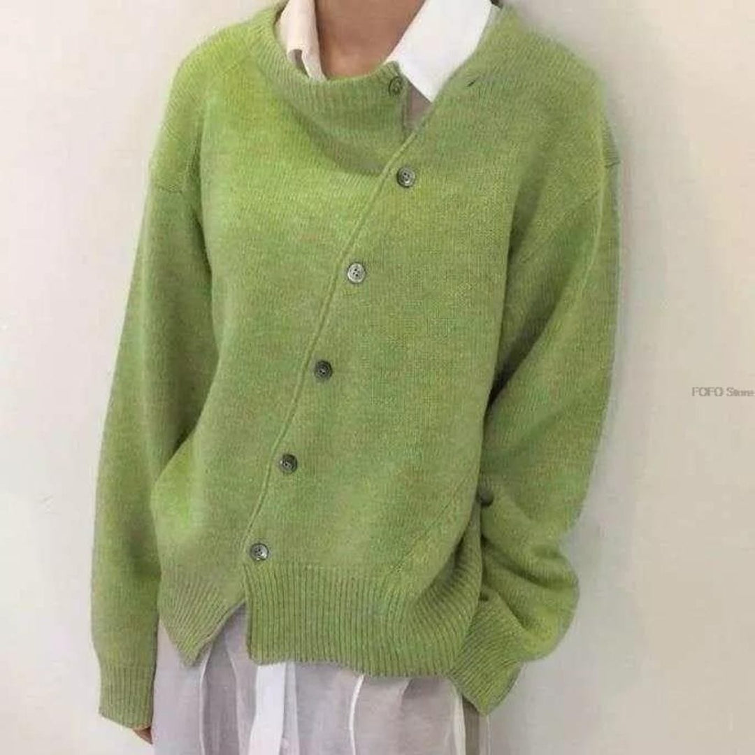 Luxury Cashmere Vest with Button Details - Aurora-Green-S-Nora Luxe