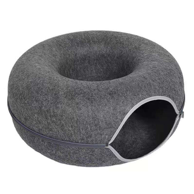 Luxury Cat Bed and Playhouse - WhiskerNest-Black-Nora Luxe