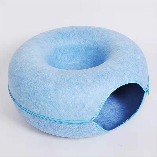 Luxury Cat Bed and Playhouse - WhiskerNest-Light Blue-Nora Luxe