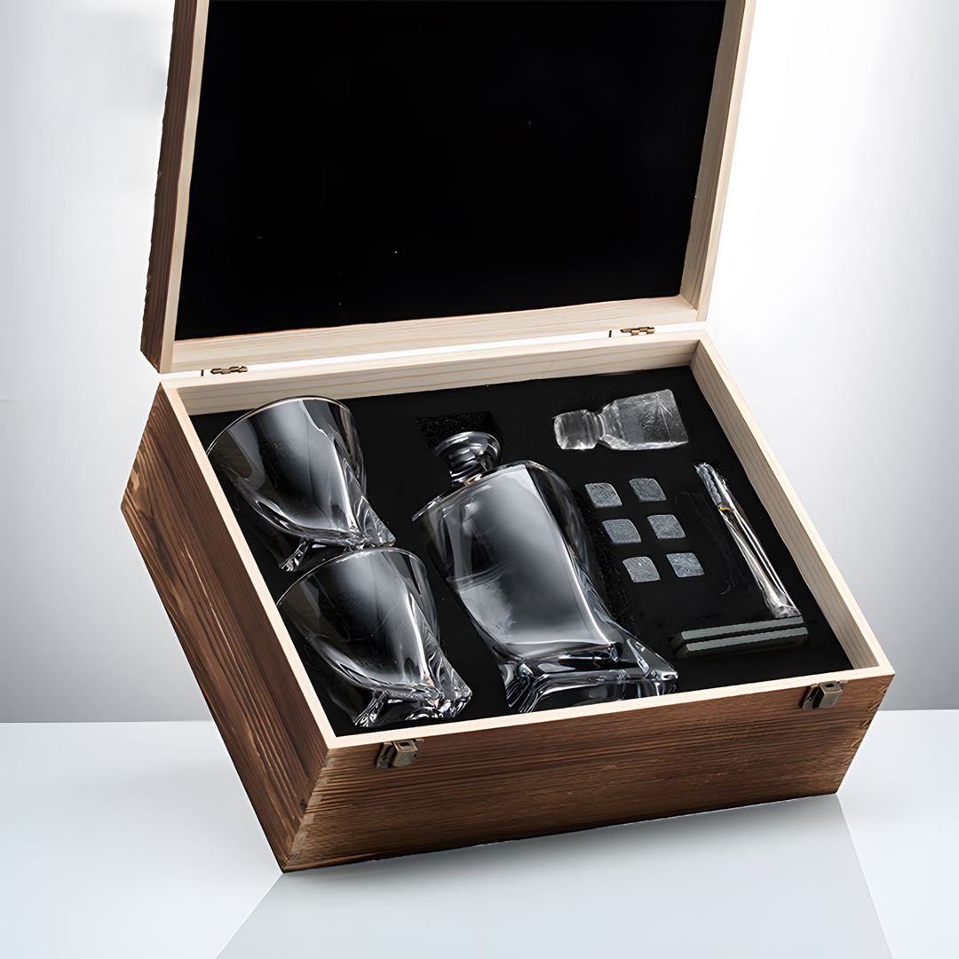 Luxury Crystal Whiskey Carafe and Glass Set - WhiskeyWave-Nora Luxe