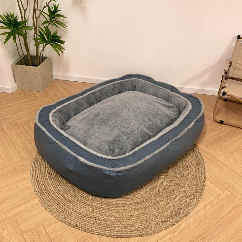 Luxury Dog Bed with Removable Cover - CozyPaw™-Dark blue-S-Nora Luxe