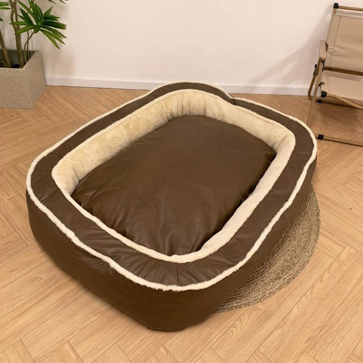 Luxury Dog Bed with Removable Cover - CozyPaw™-Dark blue-S-Nora Luxe