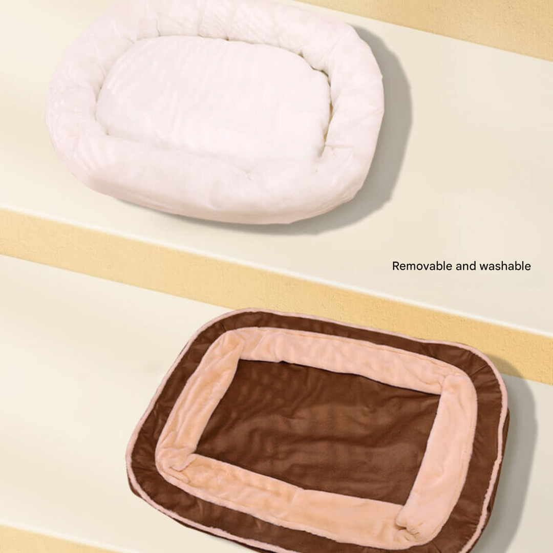 Luxury Dog Bed with Removable Cover - CozyPaw™-Dark blue-S-Nora Luxe
