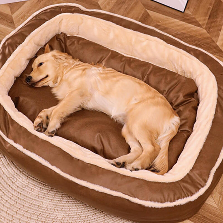 Luxury Dog Bed with Removable Cover - CozyPaw™-Dark brown-S-Nora Luxe
