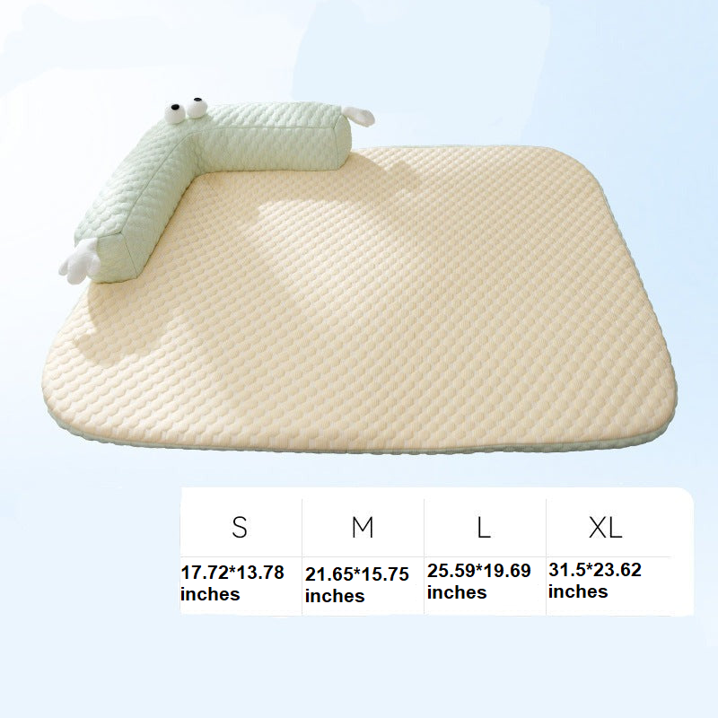 Luxury Dog Cooling Mat - ChillOut-Blue-S (17.32 x 13.78 inches)-Nora Luxe