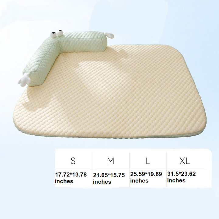 Luxury Dog Cooling Mat - ChillOut-Blue-S (17.32 x 13.78 inches)-Nora Luxe