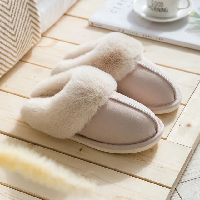 Luxury Faux Suede Women's Slippers - Celine-Khaki-4.0-4.5-Nora Luxe